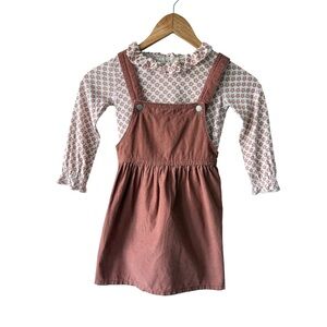 H&M White and Pink Patterned Top